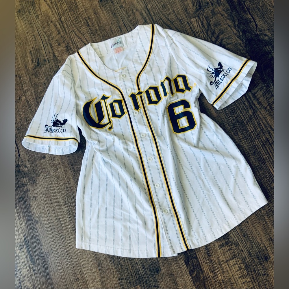 * Vintage ~ Corona Extra Mexico Baseball Jersey **by: Calhoun Sportswear ~ EUC - Picture 10 of 10